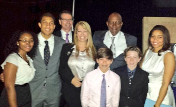 The @KikiVanDeWeghe & #clydedrexler Families go back B4 any of these kids were born! @NBAAllStar #LegendsBrunch @nba