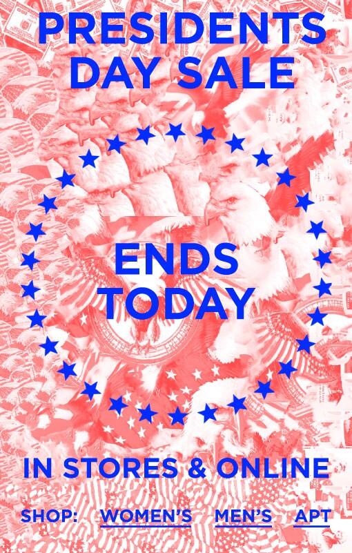 Trulyfittedco's tweet photo. Presidents Day Sale Ends Today @UrbanOutfitters in stores &amp; online! 🇺🇸 http://t.co/ADJ8Itc6oO