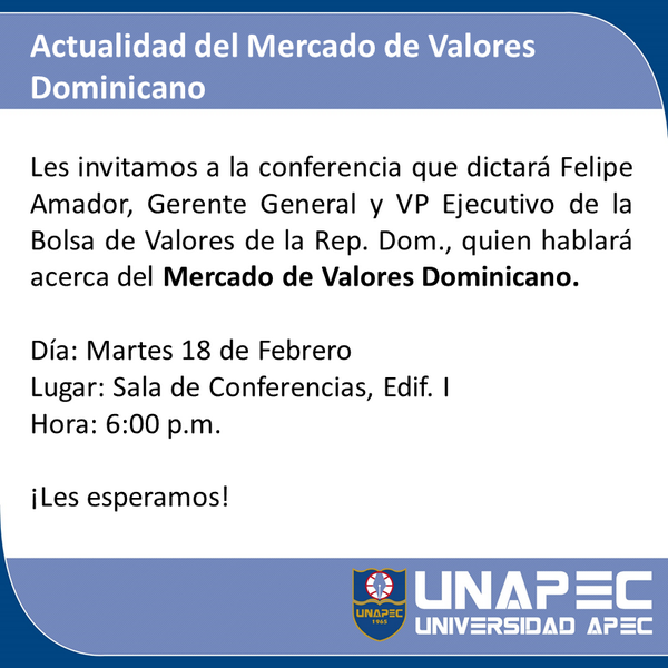 UNAPEC's tweet photo. #UNAPECinvita http://t.co/28KuI9L2Df