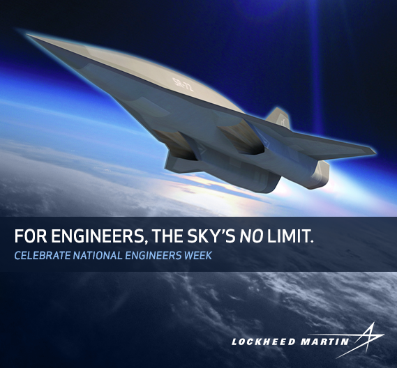 LockheedMartin's tweet photo. Celebrate #eweek2014 by thanking engineers who help us reach new heights: http://t.co/OR8eJnUxnc http://t.co/SUHDSRNDKr