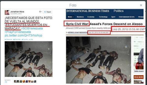 skuke2610's tweet photo. #GringosYFascistasRespeten redes sociales con fotos FALSAS haciéndolas pasar como imágenes de #VenezuelaC http://t.co/b88ubLEYls