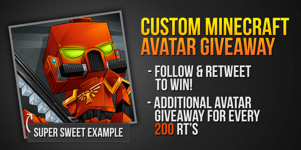 Minecraft Avatar Giveaway, RT & Follow to enter! #minecraft
