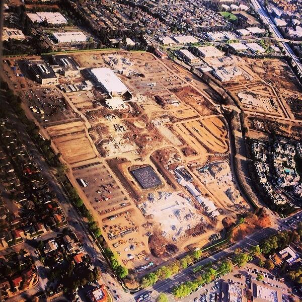 See the construction of Apple’s new headquarters from the sky