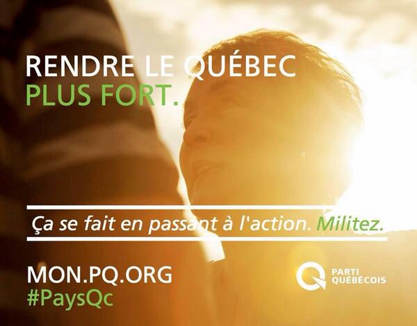 Militez! Afin de rendre le Québec plus fort. #PolQc #PQ