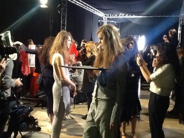VS_Sassoon's tweet photo. Finishing the pre runway look for @_MARQUESALMEIDA #lfw http://t.co/PC6sZHZB73