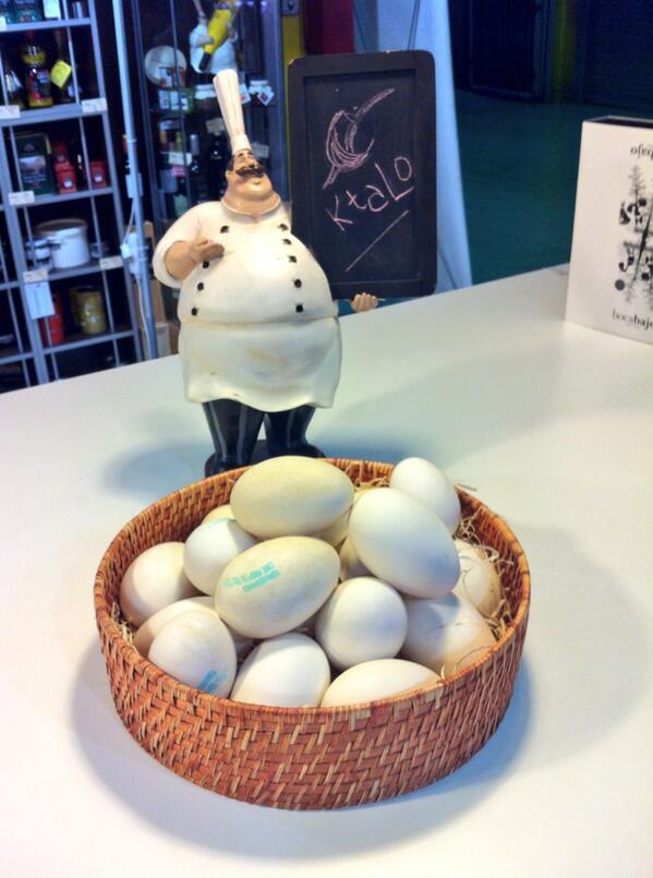 Novedades #mercamadrid K'talo huevos de ganso ibérico alimentados con bellota, y para dos!