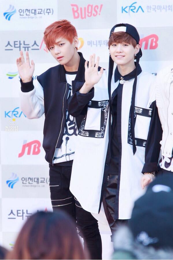 V &amp; Suga 120214 © NIGHT BREEZE | Editing allowed, please credit. Do not crop logo - 2