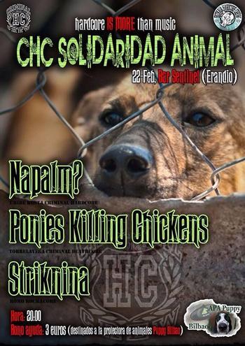 Recuerda: este sábado <a href="/NapalmHxC/">Napalm HxC</a> + @PoniesPKC + <a href="/StrikninaRB/">Striknina</a> en la Sala Sentinel de Erandio.