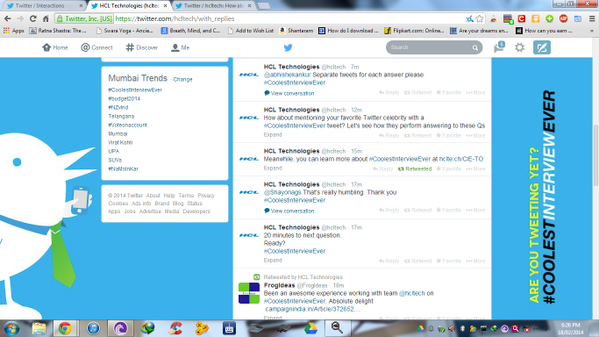 PratiikRege's tweet image. @hcltech #CoolestInterviewEver u guys are trending on NO:1!!..:D

hoyaah!!