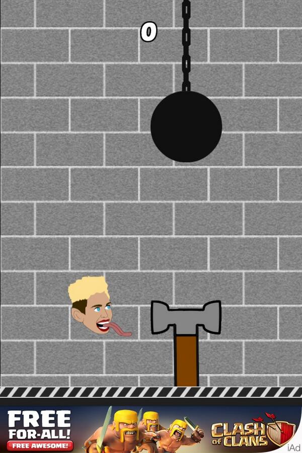 TobyChicken's tweet image. The new miley Cyrus flappy bird