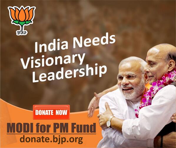 BJP4Chandigarh's tweet photo. Donate Today for Better Tomorrow.

http://t.co/bljI8He4Ks #BJP4India http://t.co/HPIDe4j5yW"