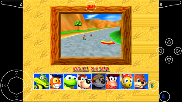 jhztheonly's tweet image. Diddy Kong Racing on my phone for free along with hundreds of other nintendo 64 games for free. #androidoverapple