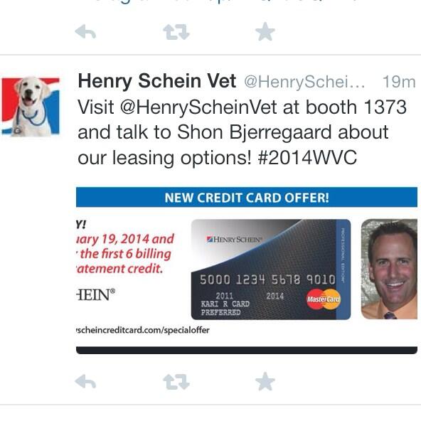 DanielleSNOUT's tweet photo. Eg of #2014wvc exhibitor doing well w tweeting: @HenryScheinVet. Hashtag &pic! Get more tips: http://t.co/DdNn92hicB http://t.co/tTxd7utvrS
