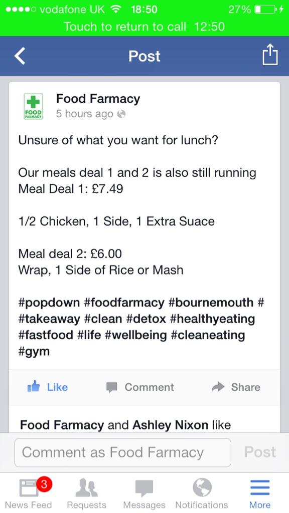 FoodFarmacy's tweet image. Today meal deals!