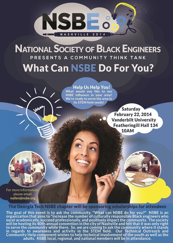 VU_NSBE's tweet photo. Help #VUNSBE show up and show out at the #NSBE Think Tank Saturday! Email vuse.nsbe@gmail.com if you plan to attend. http://t.co/JiE71ILyj6