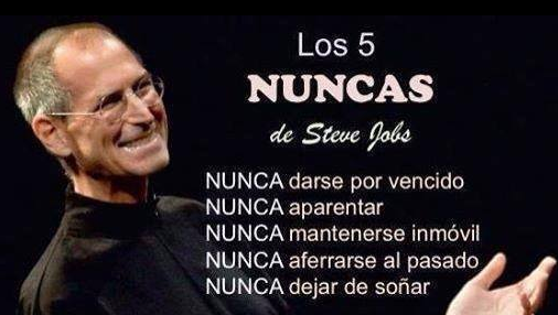 OhEmprendedor's tweet photo. Los 5 "NUNCA" de Steve Jobs http://t.co/UntjyGAfjB