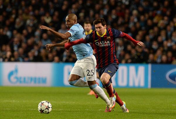 FULL TIME: City 0-2 Barca. Ten man #mcfc fought valiantly but the Catalans have the advantage going into the 2nd leg.