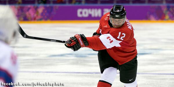 SanJoseSharks's tweet photo. Marleau leads Team Canada in assists. Tweet how many w/ #SharksinSochi for a chance to win an autographed sign &amp; tix. http://t.co/orY1ivmVPK