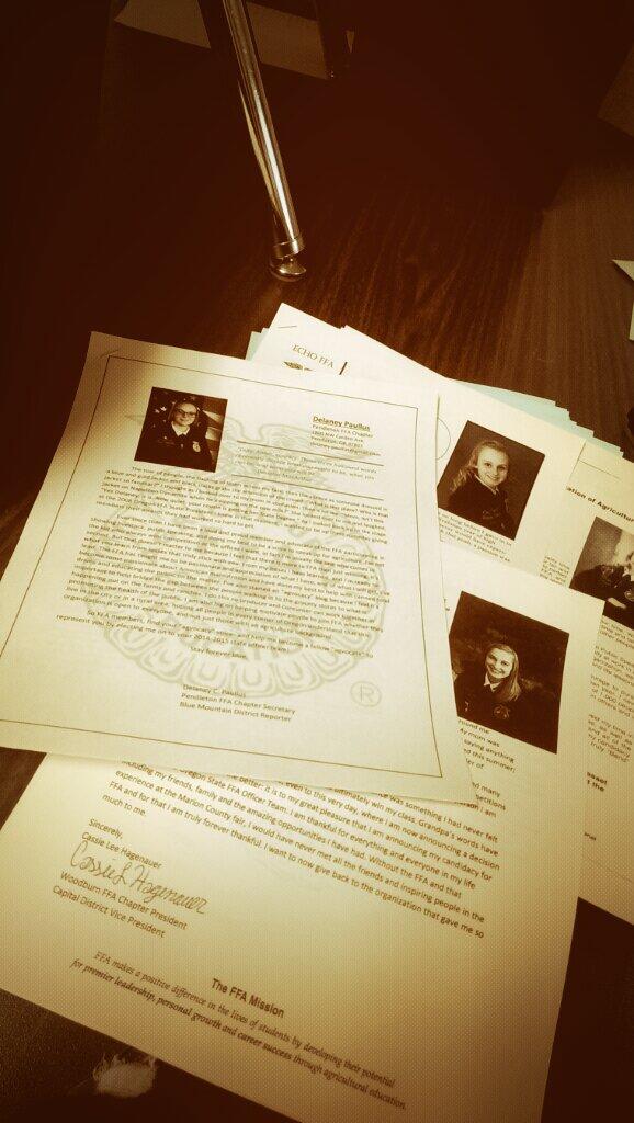 Candidacy Letters lookin' good this year! @OregonFFA