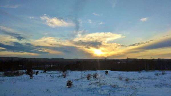 Beautiful clear blue sunset!