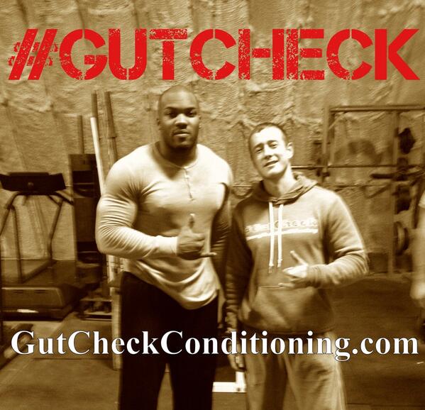 "Man it feels great to be back in the gym! When you're ready to get right check out GutCheckConditioning.com"