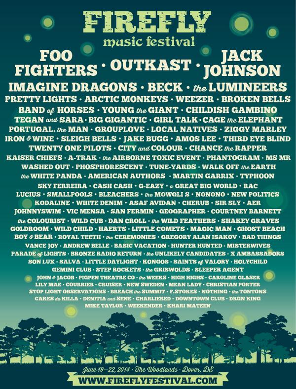 LiveAtFirefly's tweet image. We're excited to finally introduce the full 2014 Firefly lineup. See you at The Woodlands in 120 days. #Firefly2014