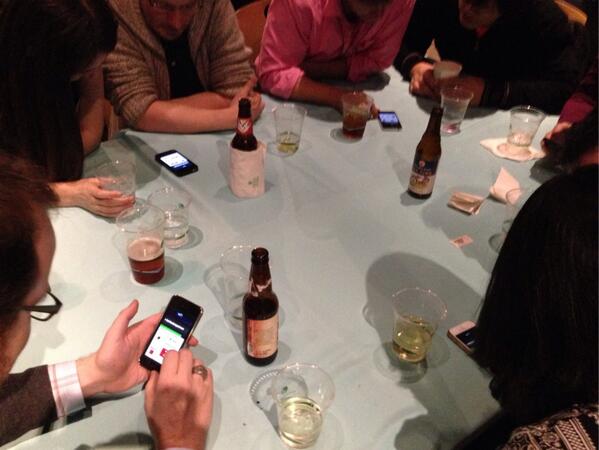 ricarose's tweet image. .@bkeegan introducing #cscw2014 to Spaceteam one table at a time :)