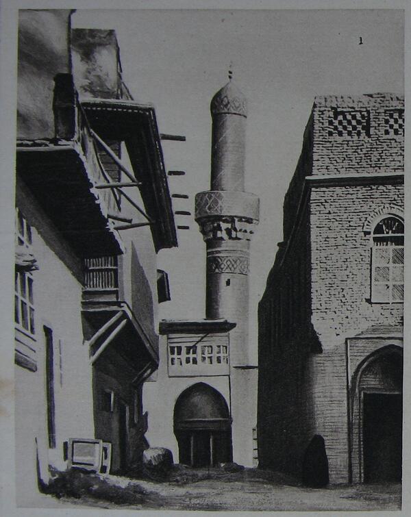 Birinci Cihân Harbi Manzaraları: İngilizlerin Eline Düştükten Sonra Irak-Kûtu'l-Amâre Şehrinden Bir Sokak.