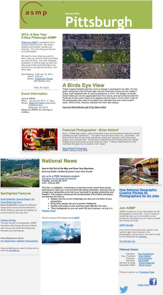 ASMPPittsburgh's tweet image. If you missed February's newsletter check it out! It features #pittsburgh #photographer @bkaldorf #asmp