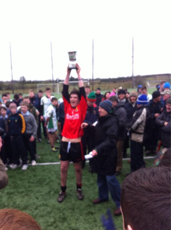 ConnachtGAA's tweet photo. Victorious Captain of Ballinamore CS Mark Plunkett after the Post Primary Schools Senior C final. #LeittimGAA http://t.co/H9GNaZvpOr