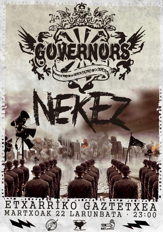 Martxoak 22 larunbata gaueko 23:00tan #GOVERNOS eta #NEKEZ
