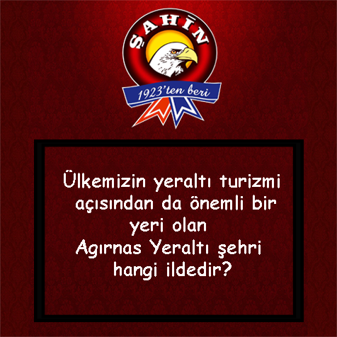 Sayfamızı takip et,tweeti RT et,soruyu #SahinleKazan etiketi ile doğru cevapla 7 şanslı kişiden biri sen ol!Bol şans