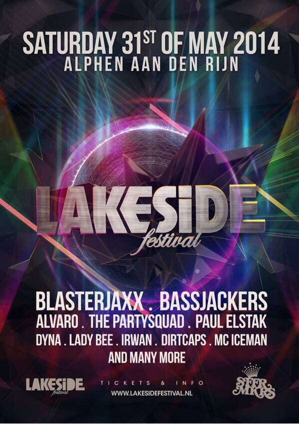 lakesidealphen's tweet photo. Tijd voor weer een leuke actie! Retweet onze poster en maak kans op 2 tickets voor #Lakeside2014! http://t.co/G4AggqV9Hk