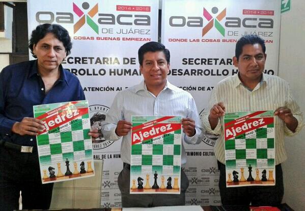 DeportesOaxaca's tweet photo. Torneo de Ajedrez Copa Donají 2014. 22 y 23 de marzo en el segundo patio del @GobCdOax #oaxaca #CosasBuenasEmpiezan http://t.co/12DnWiKxY9