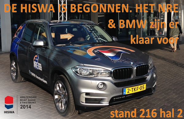 NRE2013's tweet photo. #HISWA is begonnen. Bezoek stand van het #NRE2014 standnr 02.216.  #BMW A'dam staat bij de hoofdingang met NRE erop! http://t.co/2lacvzbqJm