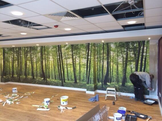 NJRWorkspace's tweet image. #tektura image wall nearly finished installed by NJR Coolspace