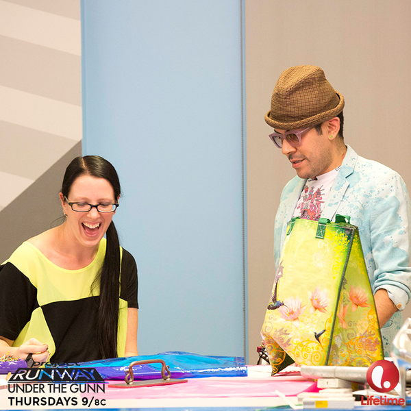 ProjectRunway's tweet image. Bold colors + prints is the perfect challenge for Mondo but what about #DesignerMichelle? #UnderTheGunn