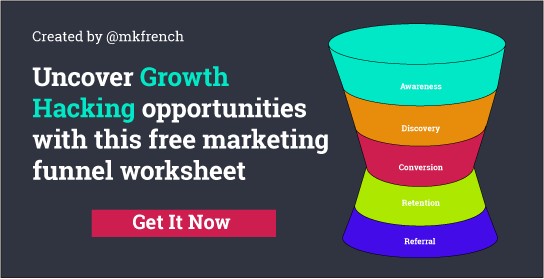 mkfrench's tweet photo. Uncover #GrowthHacking opportunities with this free marketing funnel worksheet http://t.co/H2FRZlyd60 http://t.co/wgtDFf0zML