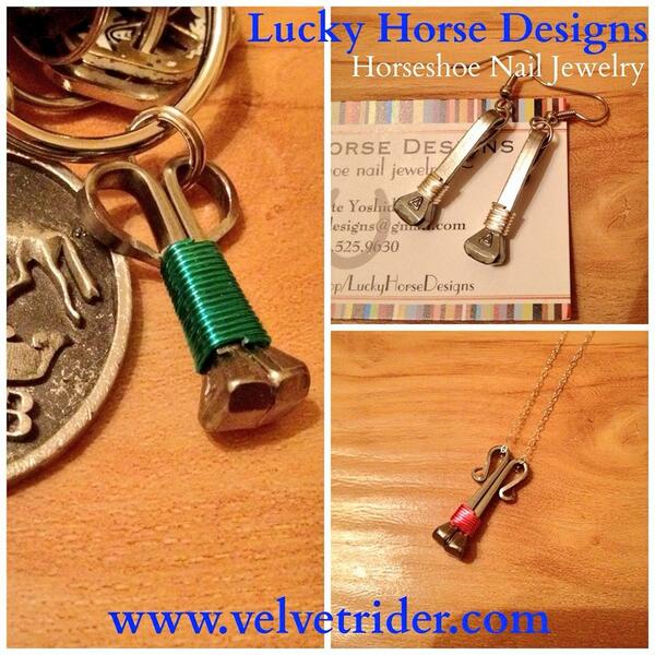 thevelvetrider's tweet image. Check out Lucky Horse Designs, creator of some really fun horseshoe nail jewelry. What do you all think? #vrreview