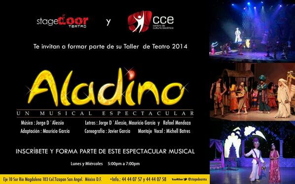 stagedoormx's tweet photo. Nuestro Taller de Teatro Musical
Lunes y Miércoles  5:00 a 7:00pm http://t.co/AaeUSdyWiB