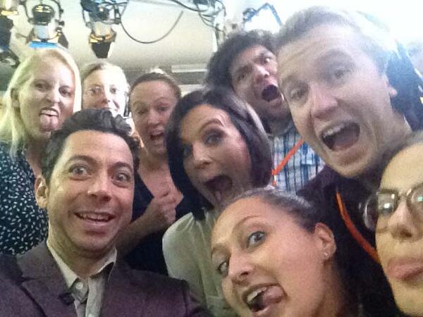 Our very own Wake Up selfie! Watch out Ellen... <a href="/NatarshaBelling/">Natarsha Belling</a> <a href="/jamesmathison/">James Mathison</a> #WakeUpTV