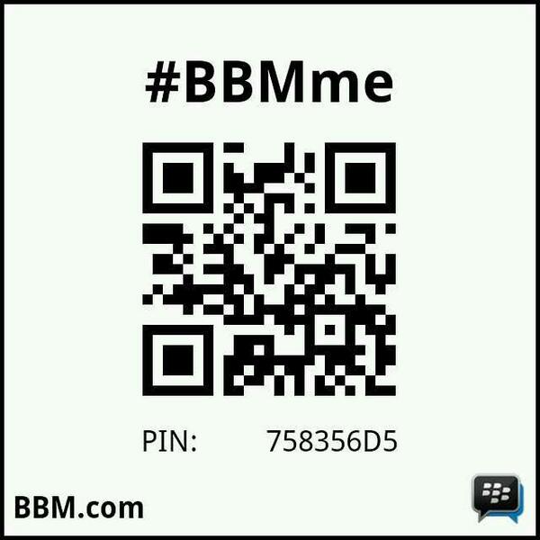 #BBMme PIN: 758356D5
pin.bbm.com/758356D5