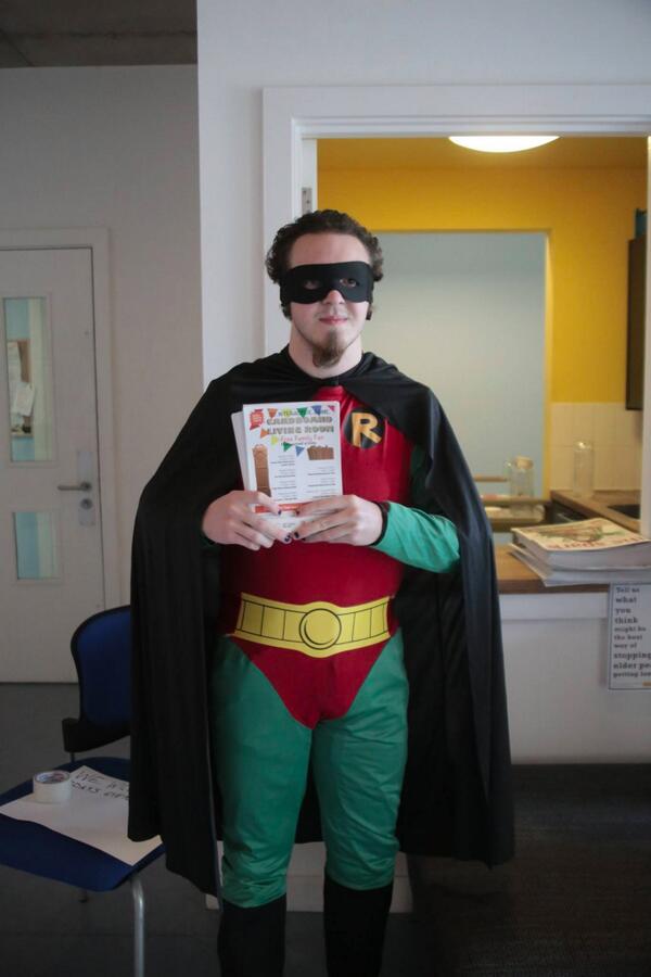 Datapatchwork's tweet image. The #CardboardLivingRoom brought to you by creative thinkers, sponsored by Batman and Robin.