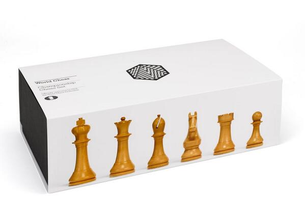 ChessDirect's tweet image. The official #FIDE approved World Chess Championship set is a variation on the #Staunton design.