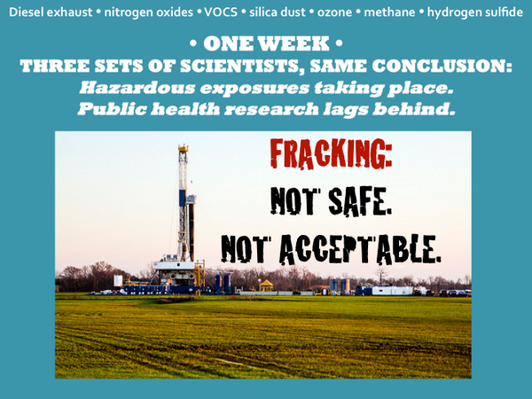 NYAgainstFRACK's tweet photo. Three articles in journals last week point to health problems with #fracking. https://t.co/38uzgBOHRj @NYGovCuomo http://t.co/W3WzJySGxG