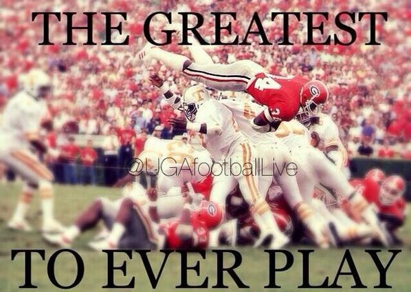 UGAfootballLive's tweet image. Happy 53rd Birthday to #UGA legend @HerschelWalker…the greatest college football player of all-time. #DGD