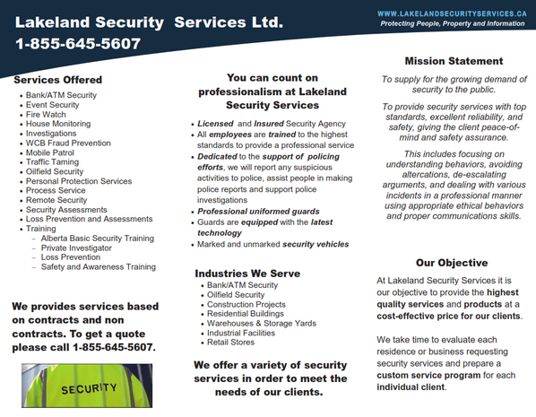 #weeklychamberpromotion #StPaulAB #LakelandSecurityServices call 780-645-5607 for more info! lakelandsecurityservices.ca