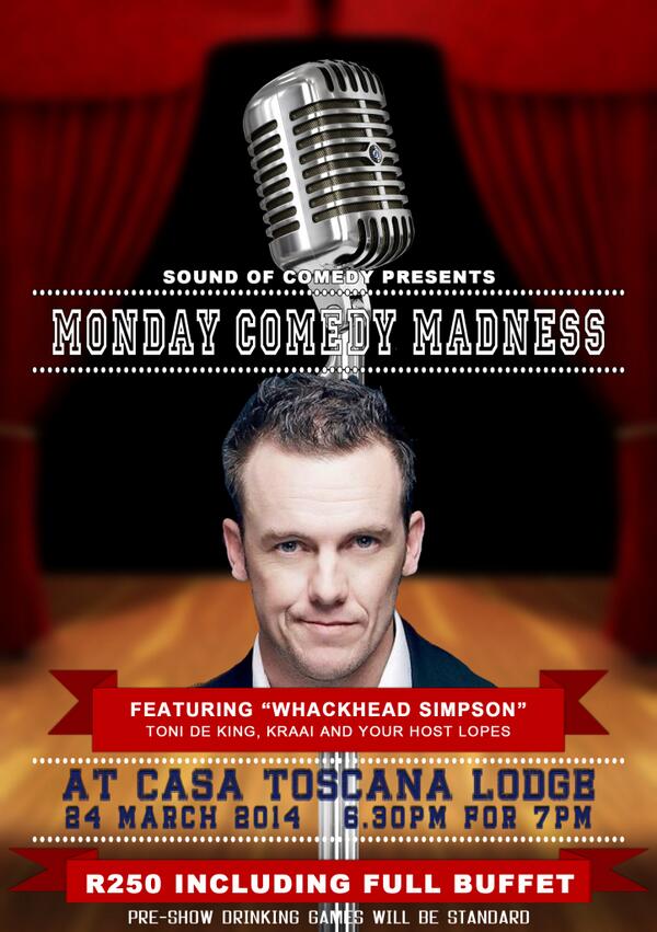 Get your tickets before its too late Peeps 
casatoscana.co.za/contact-us/boo…