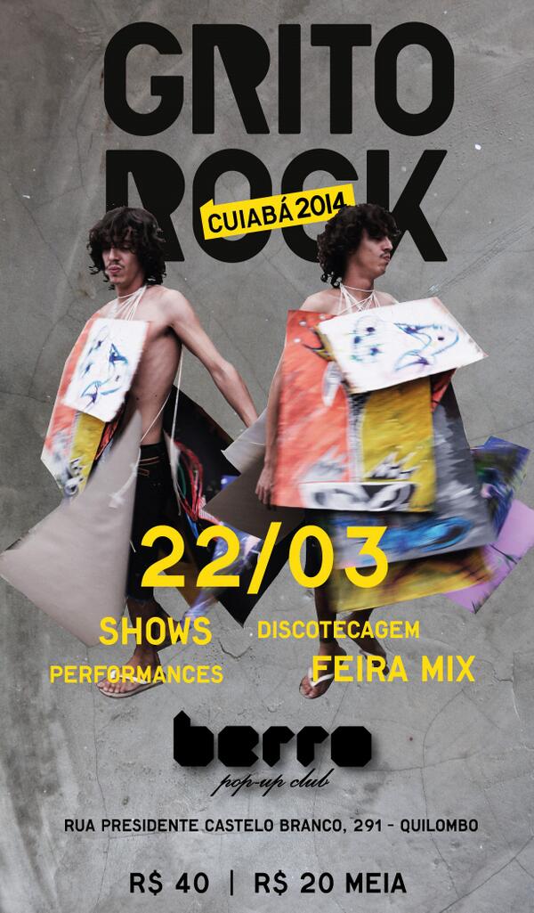 gritorockcuiaba's tweet photo. O GRITO ROCK CUIABÁ apresenta o POP-UP CLUB que receberá o festival! http://t.co/1A0KEEWB4d http://t.co/2hPcXFCgS3