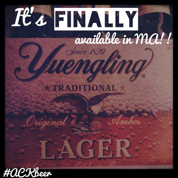 nantucketwines's tweet photo. IT'S HERE! Yuengling has FINALLY made its way to #Nantucket! #ACKbeer @Yuengling_Beer http://t.co/lOIEKvupQy